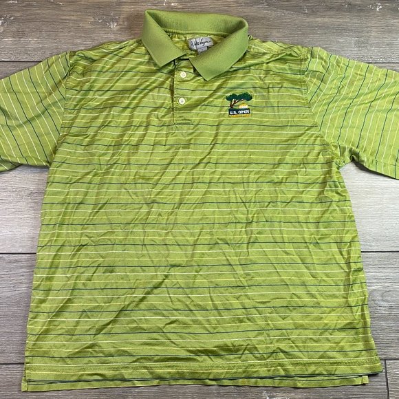 Walter Hagen 2008 US Open Torrey Pines Golf Polo Green Large Egyptian Cotton L - Picture 2 of 6